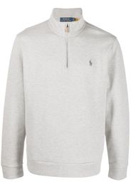 Polo Ralph Lauren embroidered-logo cotton-blend jumper - Grigio