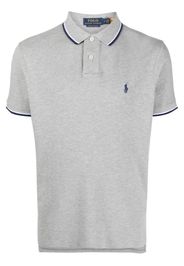 Polo Ralph Lauren embroidered-logo cotton polo shirt - Grigio