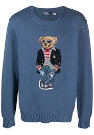 Polo Ralph Lauren Polo Bear-motif intarsia-knit sweater - Blu