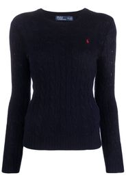 Polo Ralph Lauren logo-embroidered wool-cashmere jumper - Blu