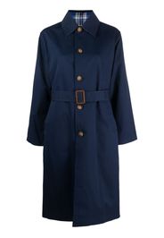 Polo Ralph Lauren single-breasted cotton midi coat - Blu