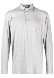 Polo Ralph Lauren mélange-effect long-sleeve polo shirt - Grigio