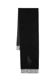 Polo Ralph Lauren frayed-edge Polo Pony scarf - Nero