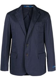 Polo Ralph Lauren single-breasted logo-patch blazer - Blu