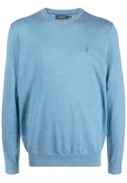 Polo Ralph Lauren logo-embroidered wool sweatshirt - Blu