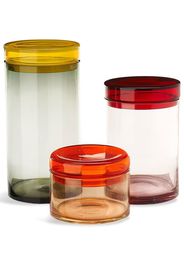 POLSPOTTEN large transparent jars (set of 3) - Arancione