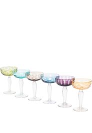 POLSPOTTEN Cuttings coupe glasses (set of 6) - Blu