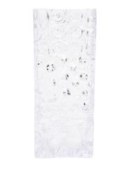 POLSPOTTEN Relief glass vase (34cm x 16cm) - CLEAR