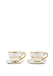 POLSPOTTEN Golden Finds porcelain teacups (set of two) - Bianco