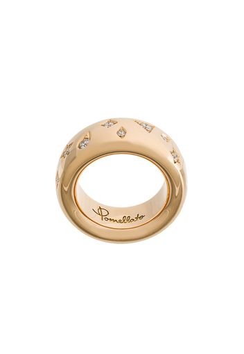 Anello Iconica in oro rosa 18kt con diamanti