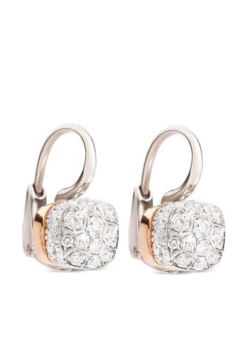 Pomellato 18kt white gold Nudo diamond drop earrings - Bianco