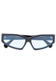 Port Tanger Talid rectangular sunglasses - BLACK WITH BLUE LENS