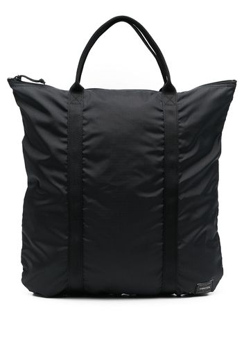 Porter-Yoshida & Co logo-patch zipped backpack - Nero