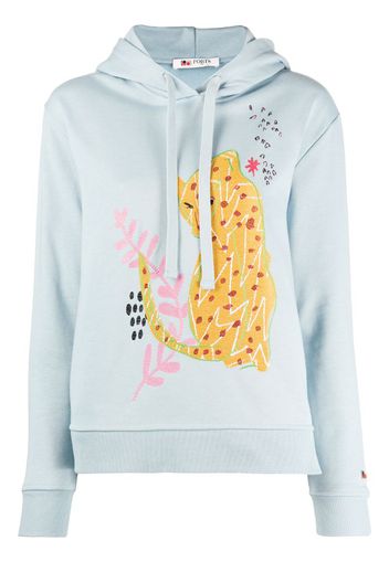 embroidered appliqué hoodie