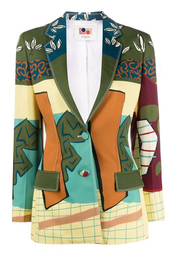 Blazer con stampa patchwork