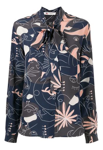 abstract floral blouse