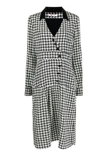 houndstooth button dress