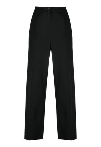 wide-leg wool trousers