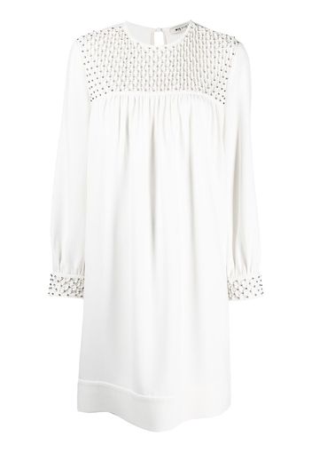 Ports 1961 embellished smock midi dress - Bianco