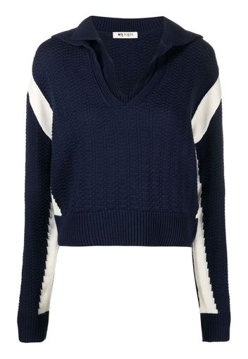 Ports 1961 Maglione con riga a contrasto - Blu