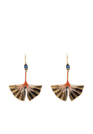 Ports 1961 fan-motif drop earrings - Oro