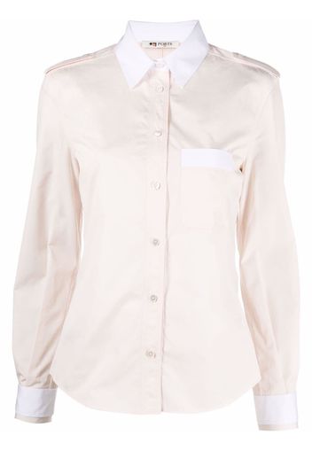 Ports 1961 two-tone epaulette shirt - Rosa