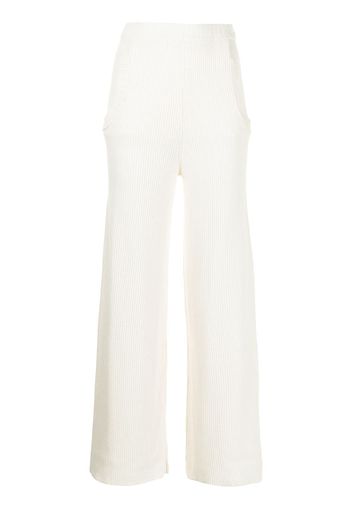 Ports 1961 wide-leg knit trousers - Bianco