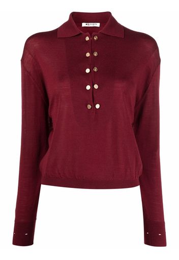 Ports 1961 Polo a maniche lunghe - Rosso