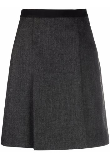 Ports 1961 plisse-back wool skirt - Grigio