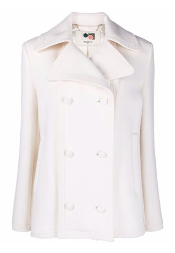 Ports 1961 virgin wool-cashmere double-breasted coat - Bianco