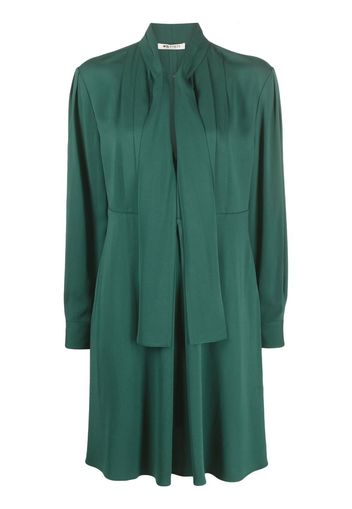 Ports 1961 tie-neck satin dress - Verde