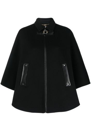 Ports 1961 zip-up cashmere cape - Nero