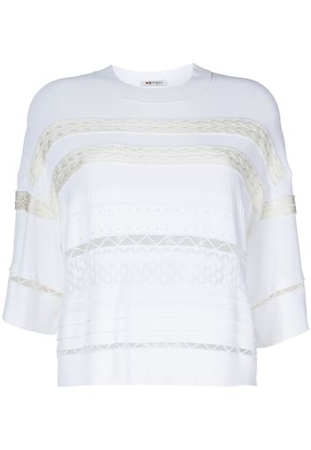 Ports 1961 embroidered cotton T-Shirt - Bianco