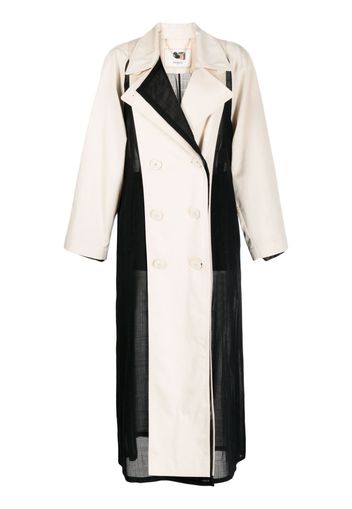 Ports 1961 double-breasted panelled trench coat - Toni neutri