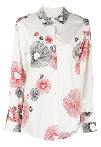 Ports 1961 graphic-print cotton shirt - Bianco