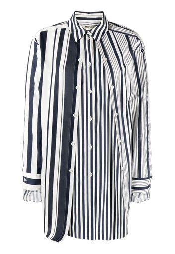 Ports 1961 double-layer stripe-pattern shirt - Blu