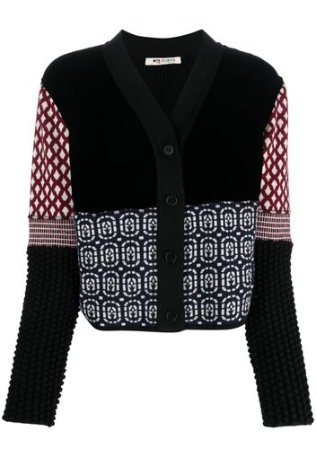 Ports 1961 patterned-intarsia knit cardigan - Nero