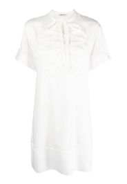 Ports 1961 gathered tie-neck dress - Bianco