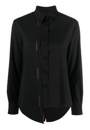 Ports 1961 logo-print strap virgin wool shirt - Nero