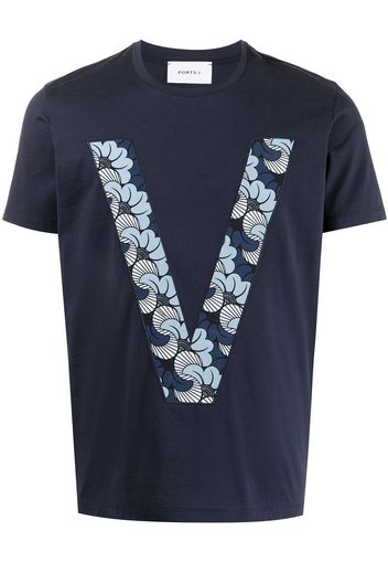 Ports V T-shirt con stampa - Blu