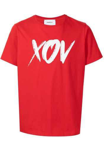 Ports V T-shirt con stampa - Rosso