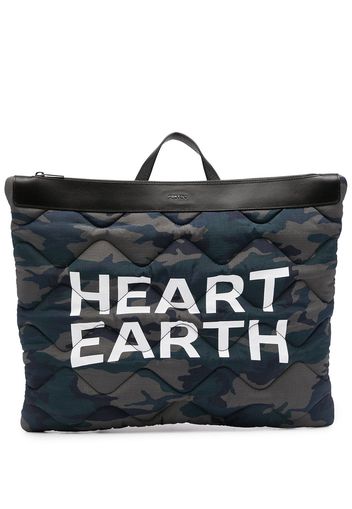 Ports V Zaino con stampa camouflage Heart Earth - Blu