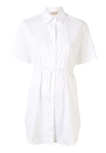 tie-waist short sleeve shirt