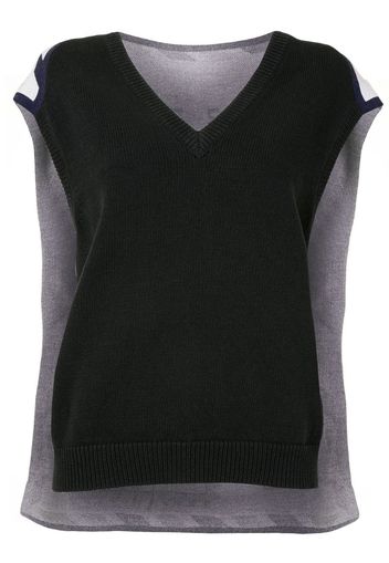 contrast panel knit top