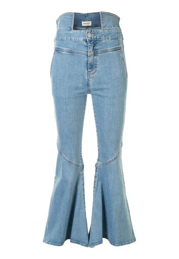 high-rise flared jeans