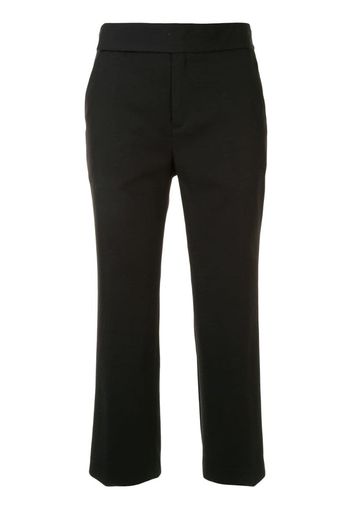 cropped straight-leg trousers