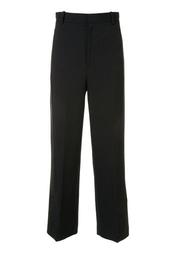 high-waist straight-leg trousers