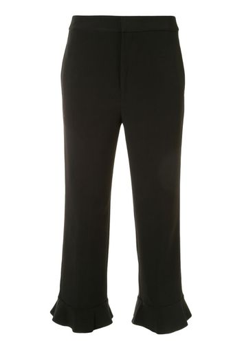 cropped high-waist trousers