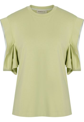 PortsPURE T-shirt con ruches - Verde