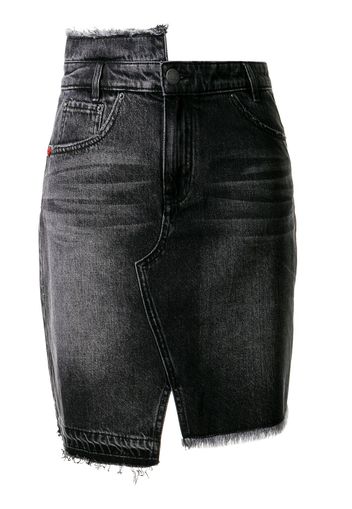 PortsPURE Minigonna denim asimmetrica - Nero